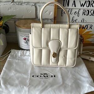Coach Cream Quilted Women's Bag